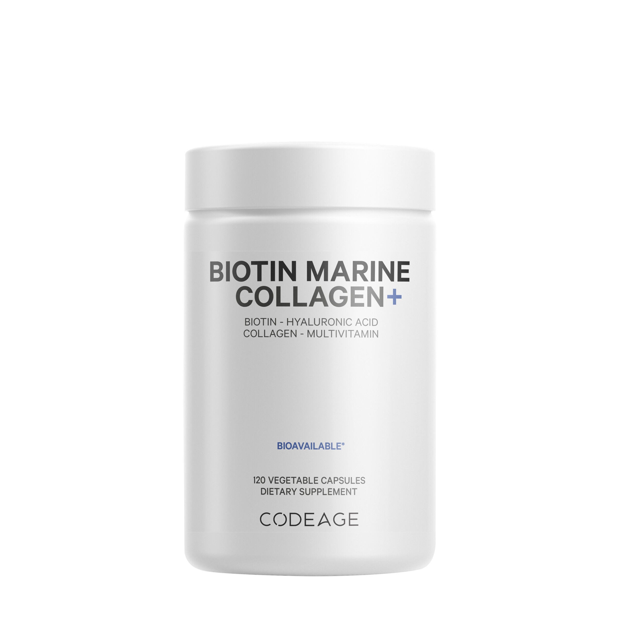 Biotin Marine Collagen+ - 120 Capsules (30 Servings)  | GNC